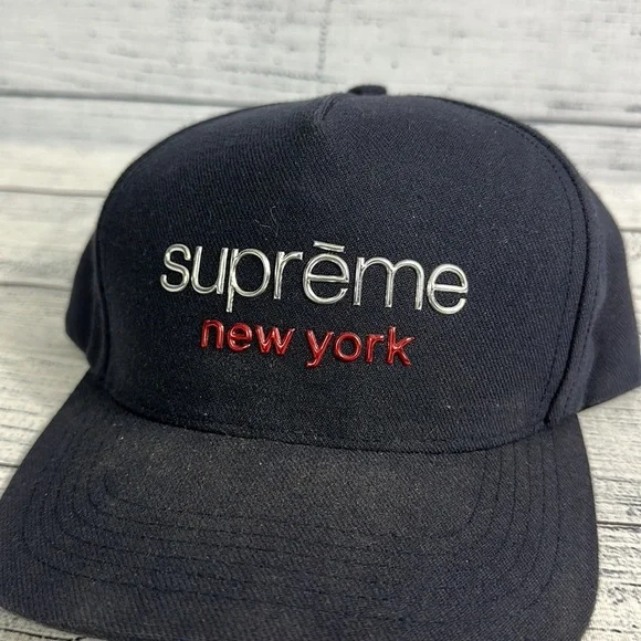 Supreme Chrome Classic Logo 5 Panel 'USA Made Snap Back Hat